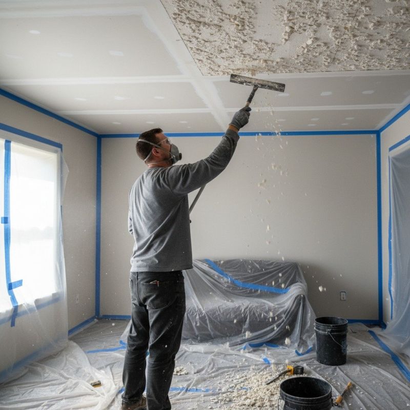 Knockdown Ceiling Removal in Arvada, CO
